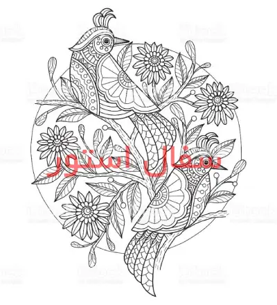 شابلون میناکاری روی کاغذ