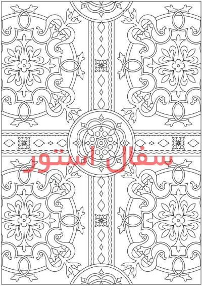 طرح قابل پرینت میناکاری مستطیل