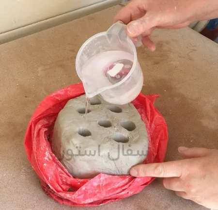 سفت شدن گل سفال