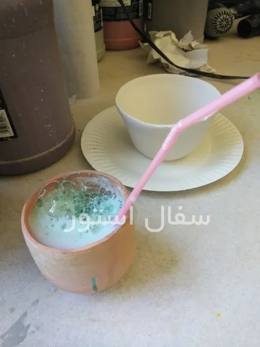 جلوه حبابی روی سفال